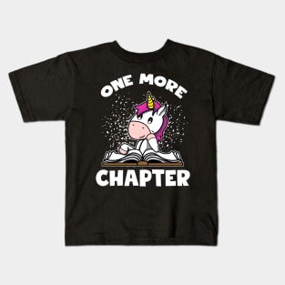 One More Chapter Unicorn Girl Book Lovers Gift Kids T-Shirt